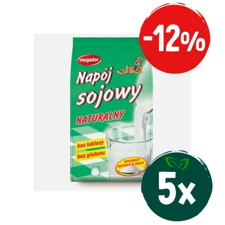  Zestaw: 5x MOGADOR Napój sojowy naturalny w proszku 400g