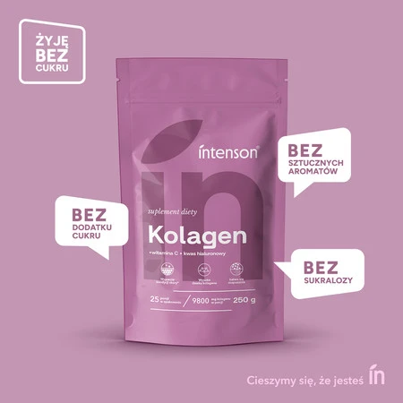 Intenson Kolagen + witamina C + kwas hialuronowy 250g