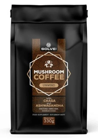 SolveLabs kawa mielona Mushroom Coffee Chaga + Ashwagandha 330g
