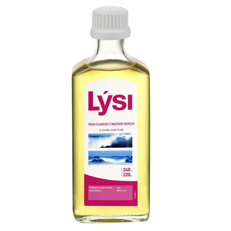 Lysi Tran islandzki Lýsi olej 240 ml o smaku tutti frutti
