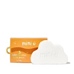 Mini U - Tęczowe chmurki do kąpieli 3x130g