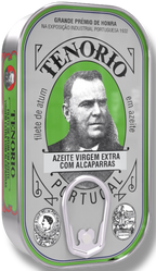 TENORIO TUŃCZYK PŁATY W OLIWIE Z OLIWEK EXTRA VIRGIN Z KAPARAMI 120 g (78 g)