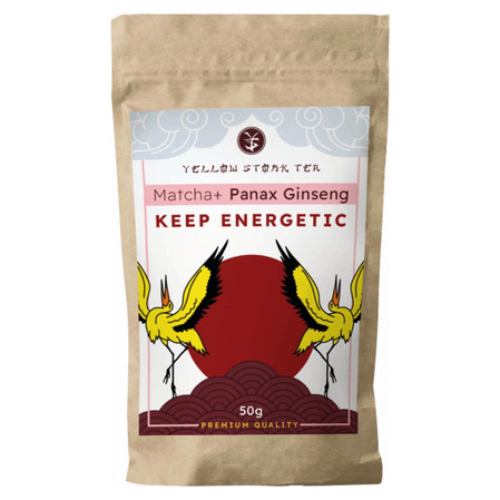 YELLOW STORK TEA Matcha + Panax Ginseng 50g KRÓTKA DATA 2026-09-30