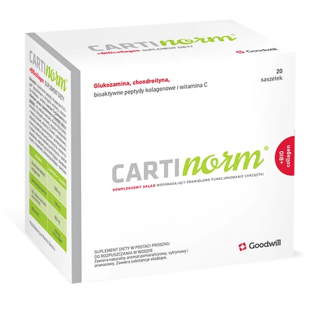 Cartinorm + BIOcollagen peptydy na wsparcie układu stawów 20 sasz.