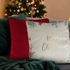 Poszewka świąteczna 45x45 cm – welwetowa ze świątecznym nadrukiem