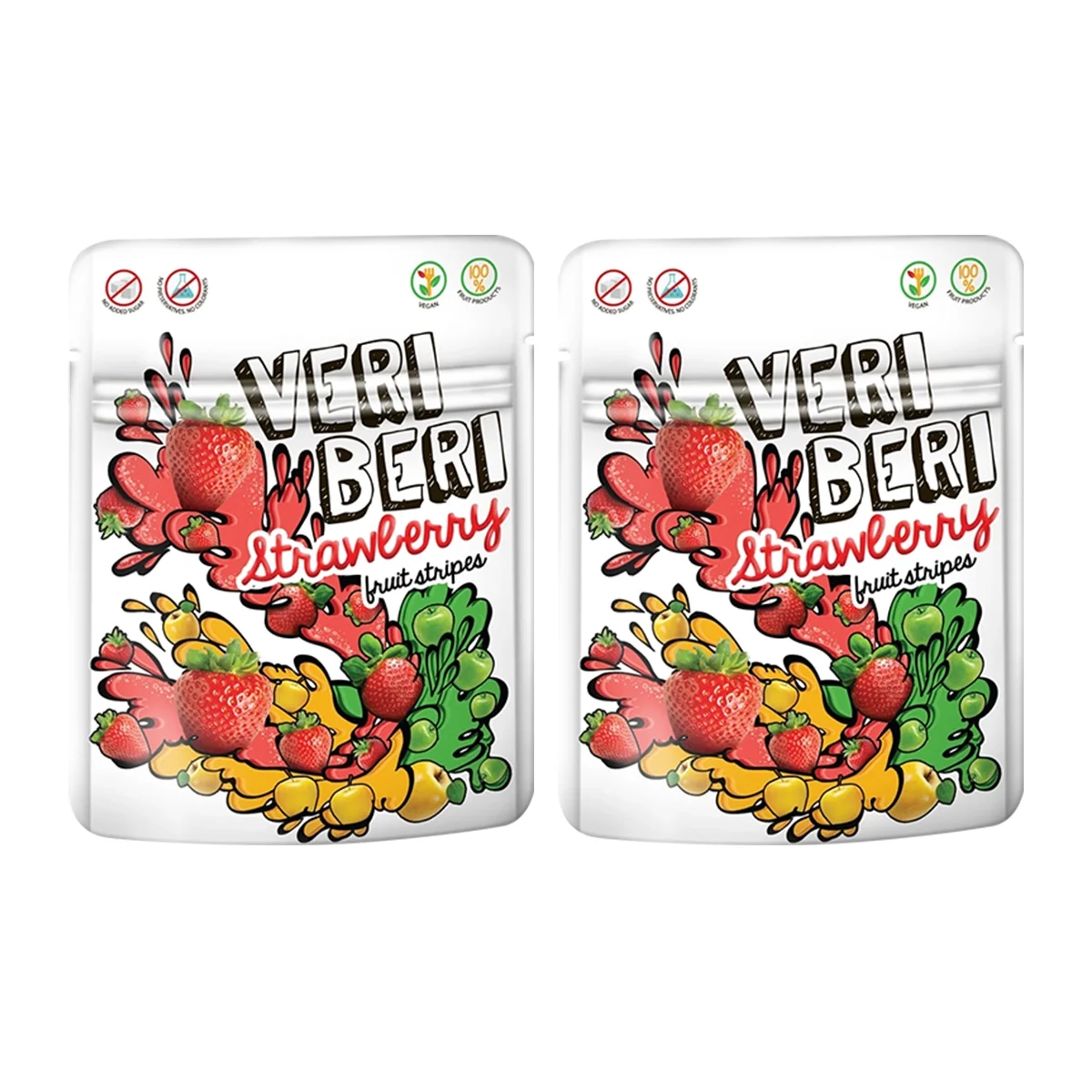 Zestaw 2x Veri Beri Bezglutenowe żelki truskawka 50 g - Nabea.pl