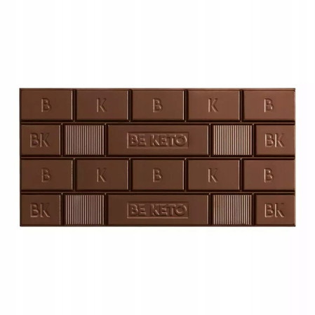 BeKeto Wegańska Keto Czekolada z olejem MCT chrupiący migdał 80g x10