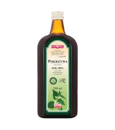 Polska Róża - Pokrzywa, sok 100% bez cukru - 500 ml