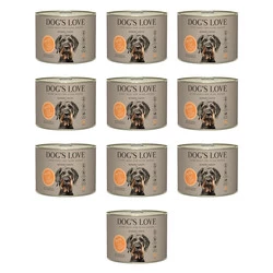 Zestaw 10x DOG'S LOVE Senior Pute Light - indyk karma dla starszych psów (200g)