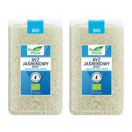 Zestaw 2x Bio Planet − Ryż jaśminowy biały BIO − 1 kg