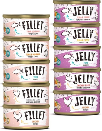 MR.BANDIT Fillet Tuna / Salmon Tuńczyk Łosoś dla kota 80g