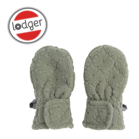 Lodger Polarowe rękawiczki niemowlęce szałwiowe Fleece Elm 0-12 m