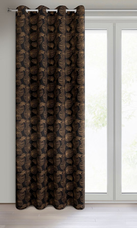 ZASŁONA GOTOWA MARIGOLD 140 X 250 CM CZARNY
