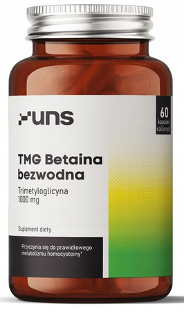 UNS TMG Betaina Bezwodna na wsparcie metabolizmu i zdrowia serca 60 kaps. vege