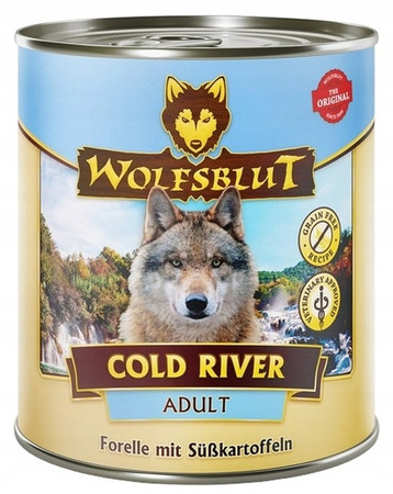 Wolfsblut Dog Cold River – pełnoporcjowa karma z pstrągiem - 800g