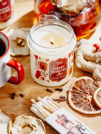 Woskiknot świeca sojowa Zimowa Herbatka 300ml