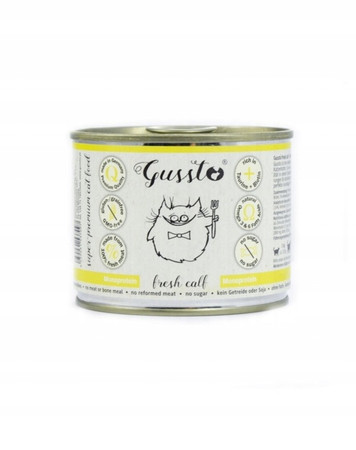 Gussto Fresh Calf cielęcina - karma mokra dla kota -  200g