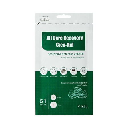 Purito All Care Recovery Cica-Aid plasterki na niedoskonałości 51szt.