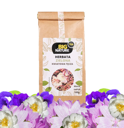 Big Nature Herbata Zielona Kwiatowa Tęcza 100 g
