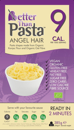 Zestaw 3x MAKARON (KONJAC TYPU NOODLE ANGEL HAIR) BEZGLUTENOWY BIO 385 g - BETTER THAN FOODS