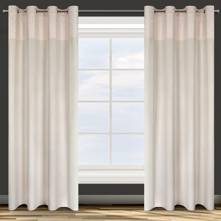 ZASŁONA GOTOWA D91 AGNES 140 X 250 CM KREMOWY