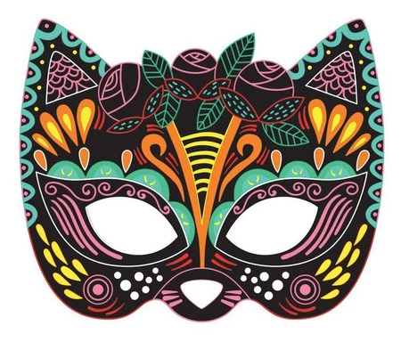 Janod Zestaw kreatywny Do zdrapywania Maski karnawałowe 5+