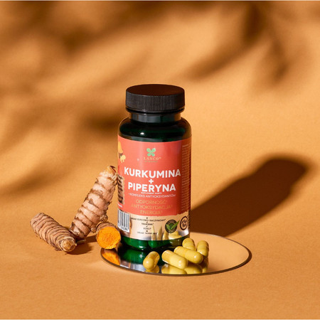 Lanco Nutritions KURKUMINA + PIPERYNA 1155 mg - Kompleks antyoksydantów 60 kaps.