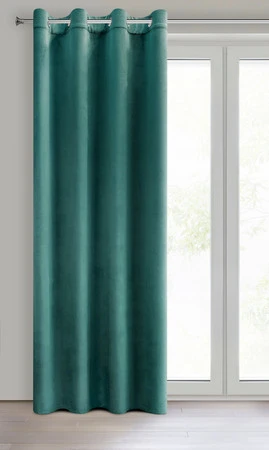 ZASŁONA GOTOWA MELANIE 140 X 250 CM CIEMNOTURKUSOWY