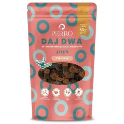 Perro DAJ DWA Jeleń Trenerki   - Przysmak dla psa - 85 g
