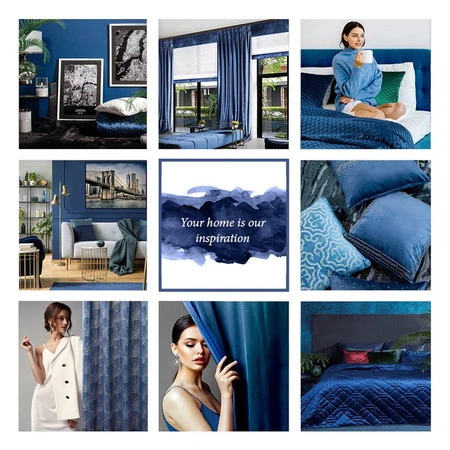 ZASŁONA GOTOWA GOJA 140 X 250 CM GRANATOWY