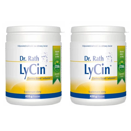 Zestaw 2x Dr Rath Lycin™ Lizyna + Witamina C w proszku 420g smak pomarańcza