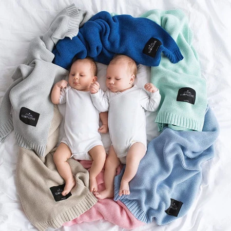 Lullalove, Bambusowy koc - Milk coffee, beżowy