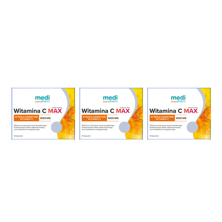 Zestaw: 3x medi pharm Wit.C Max 15 kaps.