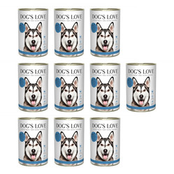 Zestaw 10x DOG'S LOVE Fisch - ryby z amarantusem, marchewką i mniszkiem lekarskim (400g)
