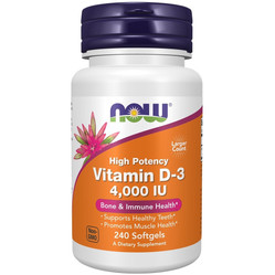 Now Foods Witamina D3 4000IU 240 kaps.