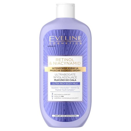 Retinol&Niacynamid ultrabogate wygładzające mleczko do ciała 350ml