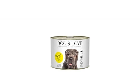 Zestaw 10x DOG'S LOVE Huhn - kurczak z gruszką, komosą ryżową i marchewką (200g)