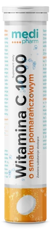 Medi pharm Wit.C 1000 mg smak pomarańcza 20 tabl.