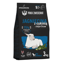 Paka Zwierzaka Jagnięcina z cukinią S - karma sucha dla psa - 3kg