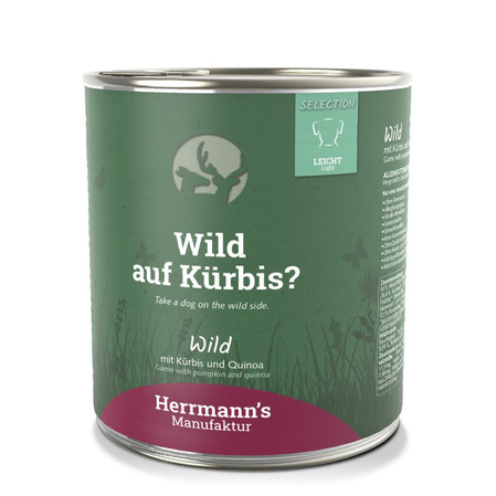 Zestaw 10x HERRMANN'S Selection Light Dog Wild - dziczyzna z dynią (800g)