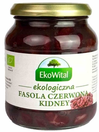  EkoWital − Fasola czerwona kidney w zalewie BIO − 360 g / 240 g