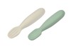 Beaba Zestaw 2 silikonowych pierwszych łyżeczek-gryzaków Sage green/velvet grey