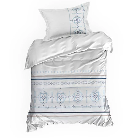 Komplet pościeli satynowej Haft, 220 x 200 cm, Biały
