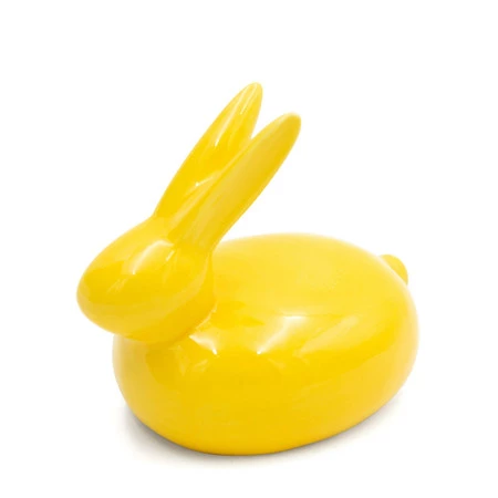 Ozdoba Wielkanocna, Figurka ceramiczna, kolor żółty, rozmiar 10 x 10 x 7 cm