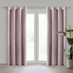 ZASŁONA GOTOWA D91 ROSA 140 X 250 CM PUDROWY RÓŻ
