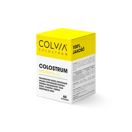 Colvia Colostrum + Vitamina D3 + Vitamina K2 na wsparcie odporności 60 kaps.