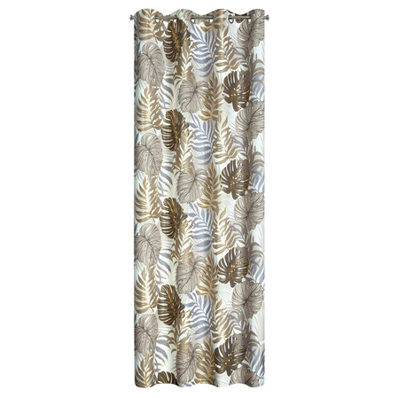 ZASŁONA GOTOWA D91 KORFU 140 X 250 CM BRĄZOWY