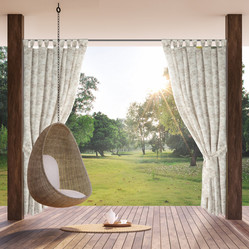 Zasłona gotowa Garden 12 na Szelkach 155 x 240 cm, Kremowy