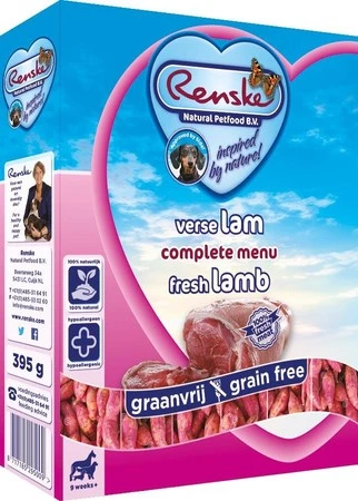 Renske Dog Adult fresh meat lamb - świeża jagnięcina bez zbóż dla psów 395 g