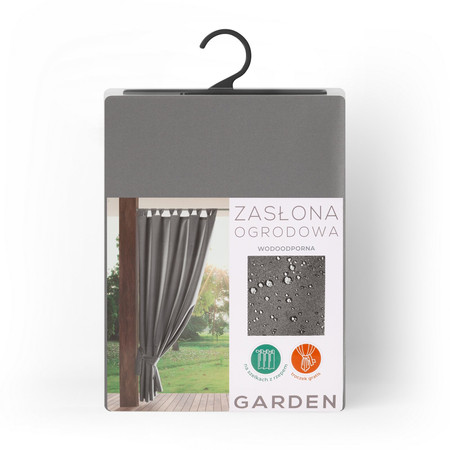 ZASŁONA GOTOWA GARDEN NA SZELKACH 155 X 240 CM STALOWY